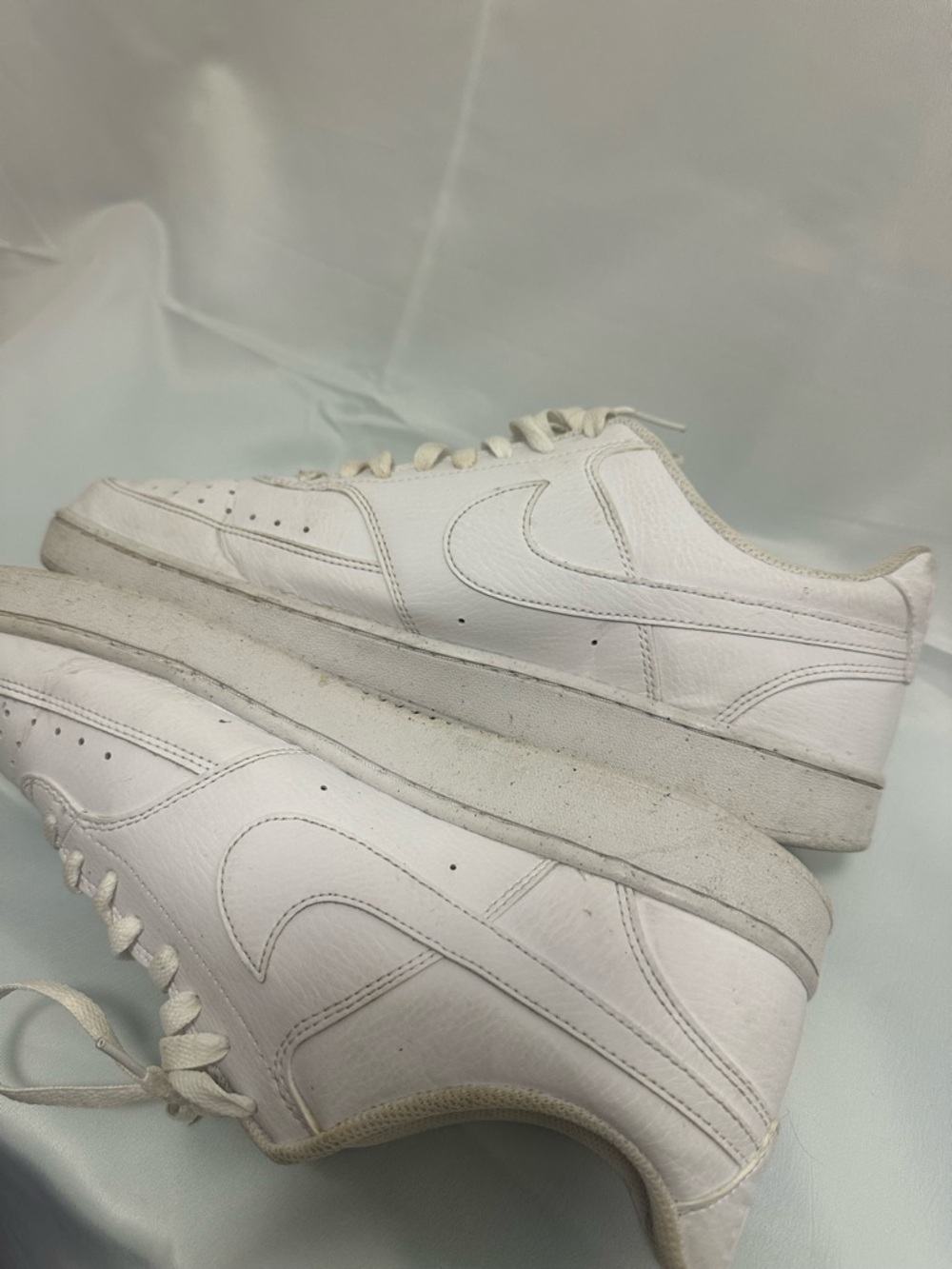 Nike Court Vision Low “Triple White” Sneakers Mens Size 12 - Picture 5 of 8